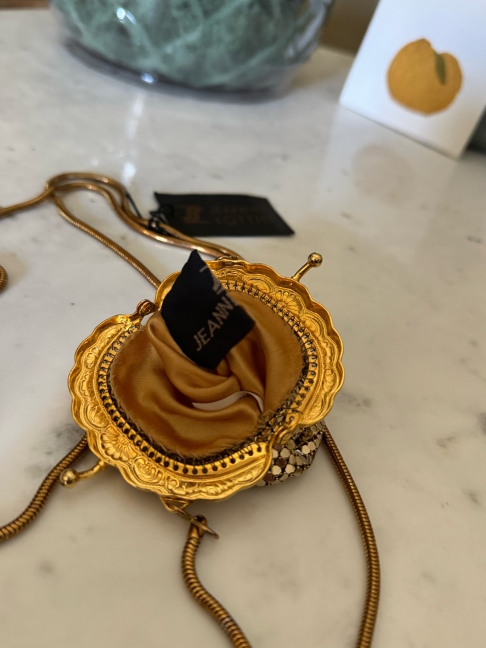 Jeanne Lottie Gold Sequin Mini Pouch Crossbody Bag - Picture 4 of 8